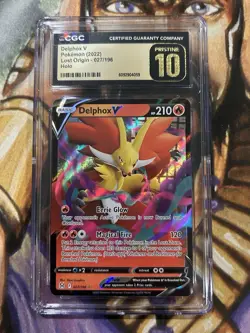 Delphox V 027/196 Pokemon Lost Origin Ultra Rare Holo - CGC 10 Pristine 🔥 - Image 1