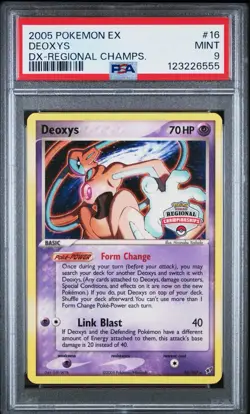 2005 POKEMON EX DEOXYS #16 DEOXYS DX-REGIONAL CHAMPS PSA 9 POP 29 NEW CERT - Image 1