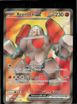 Regirock ex 214/182 Ultra Rare Destined Rivals Pokemon Near Mint - Image 1