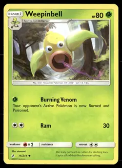 Weepinbell 14/214 Unbroken Bonds Pokemon NM - Image 1