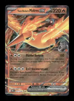 Pokemon SV10: Destined Rivals #031/182 Team Rocket's Moltres ex - Image 1