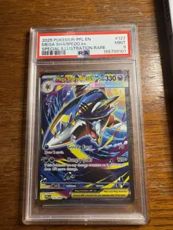 The Pokemon Company 2025 Pokemon TCG Mega Sharpedo ex 127/094 PSA 9 EN SIR - Image 1