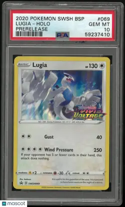 2020 Pokemon Swsh Black Star Promo Lugia Holo Prerelease SWSH069 PSA 10 - Image 1