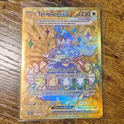 The Pokemon Company Pokemon TCG Terapagos ex 173/142 SV07 Hyper Rare Holo EN FA - Image 1