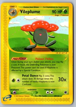 Pokemon: Vileplume (69) Rare Expedition 069/165 LP+ - Image 1