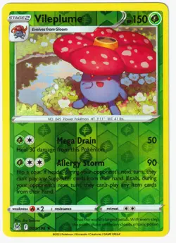 Vileplume Holo Rare SWSH11: Lost Origin 003/196 LP Reverse Holo Pokemon TCG - Image 1