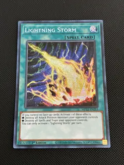 Yugioh! Lightning Storm MP22-EN253 2022 Tin Prismatic Secret Rare 1st Edition NM - Image 1