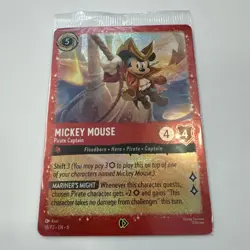 Disney Lorcana Mickey Mouse Pirate Captain 18/P2 Promo New Sealed - Image 1