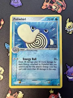 Poliwhirl 68/115 EX Unseen Forces Reverse Holo Stamped Pokemon Card 2005 #68 - Image 4