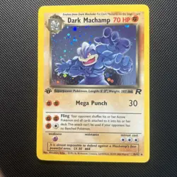 DARK MACHAMP Pokemon Card - WOTC - 1st Edition - Team Rocket - 10/82 HOLO NM/LP - Image 1