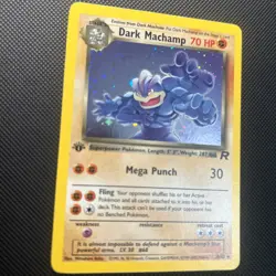 DARK MACHAMP Pokemon Card - WOTC - 1st Edition - Team Rocket - 10/82 HOLO NM/LP - Image 2