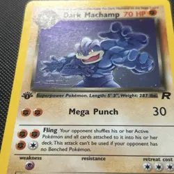 DARK MACHAMP Pokemon Card - WOTC - 1st Edition - Team Rocket - 10/82 HOLO NM/LP - Image 4