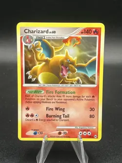 Pokemon TCG Charizard LV.60 Platinum Arceus Holo Rare Card 1/99 LP ZF1 - Image 1