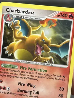 Pokemon TCG Charizard LV.60 Platinum Arceus Holo Rare Card 1/99 LP ZF1 - Image 2