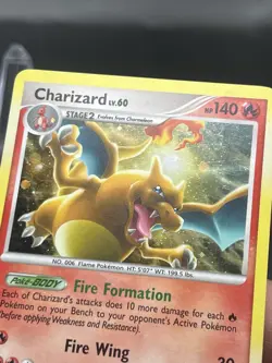 Pokemon TCG Charizard LV.60 Platinum Arceus Holo Rare Card 1/99 LP ZF1 - Image 3