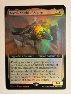 Myrel, Shield of Argive - (Extended Art FOIL) - The Brothers’ War- NM - Image 1
