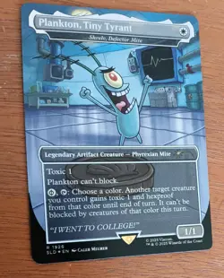 MTG - Plankton, Tiny Tyrant Rainbow Foil - Sponhebob Secret Lair - 1926 Rare - Image 1