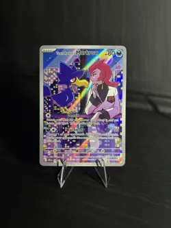 Team Rockets Murkrow Pokemon Destined Rivals 200/182 Illustration Rare Full Art - Image 1