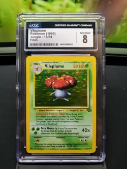 1999 POKEMON JUNGLE UNLIMITED HOLO #15/64 VILEPLUME CGC 8 - Image 1