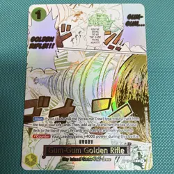 Bandai One Piece Card Game Gum-Gum Golden Rifle OP15-116 Alt Art Foil R English - Image 1
