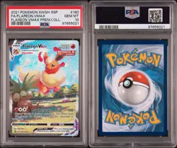 2021 POKEMON SWSH BLACK STAR PROMO #180 FULL ART/FLAREON VMAX PSA 10 - Image 3