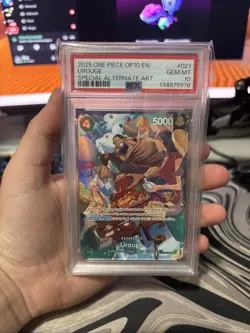 2025 ONE PIECE OP10-ROYAL BLOOD SPECIAL ALTERNATE ART #021 UROUGE PSA 10 - Image 1