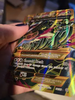 Pokemon TCG M Rayquaza EX Shiny Full Art Holo Card XY-Ancient Origins 98/98 - Image 4