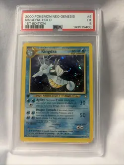 Kingdra Holo Rare Card #8/111 Neo Genesis 2000 Vintage PSA 5 1st Edition - Image 4