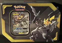 Pokemon Sun & Moon Team Up Pikachu & Zekrom GX Tag Team Tin Factory Sealed - Image 1