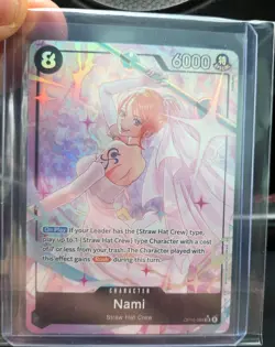 Bandai One Piece Card Game Nami OP15-086 OP-15 Rare Holo Alternate Art EN - Image 1