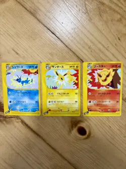 3set Flareon Vaporeon Jolteon 001 002/T 003/T Trainers Japanese Pokemon Card - Image 1