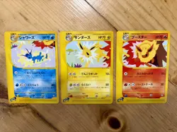 3set Flareon Vaporeon Jolteon 001 002/T 003/T Trainers Japanese Pokemon Card - Image 2
