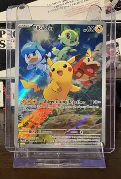Pokemon Pikachu TCG Illustration Paldea Evolved ETB Promo Card 027 Rare Card - Image 1