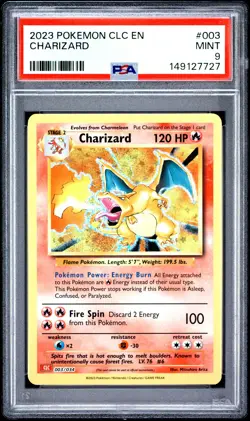POKEMON CLC-TRADING CARD GAME CLASSIC CHARIZARD & HO-OH EX DECK CHARIZARD PSA 9 - Image 1