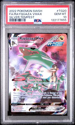 Rayquaza Vmax #TG20 2022 Pokemon Sword & Shield Silver Tempest PSA 10 250001 - Image 1