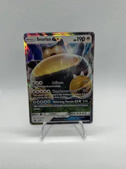 2016 Pokemon SM Black Star Promo Snorlax GX Holo Card - Image 1
