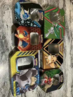 Pokemon Tins, Lot of 6, Empty with No Cards - Image 1