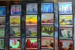 MTG - 25 x FOIL Basic Lands - Mirrodin - LP Condition Swamp Plains Island etc - Image 4