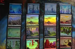 MTG - 25 x FOIL Basic Lands - Mirrodin - LP Condition Swamp Plains Island etc - Image 5