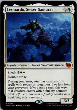 Leonardo, Sewer Samurai 0017 TMNT Magic: The Gathering Foil NM - Image 1