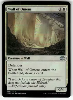 WALL OF OMENS #33 MTG DOUBLE MASTERS 2022 UNCOMMON FOIL - Image 1