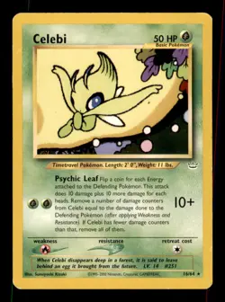 Celebi 16/64 Rare Neo Revelation Pokemon Unlimited Moderately Played - Image 1