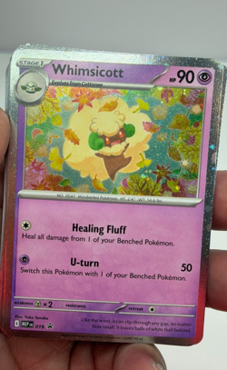 Pokemon TCG - WHIMSICOTT 019 PROMO BLACK STAR COSMOS HOLOFOIL NM, FAST SHIPPING - Image 3