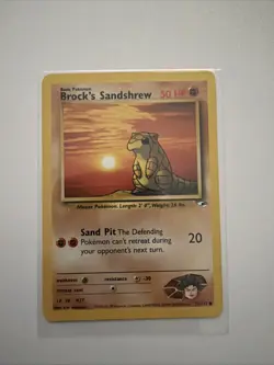 Pokemon Tcg Brock's Sandshrew #72 Pokemon Gym Heroes LP - Image 1
