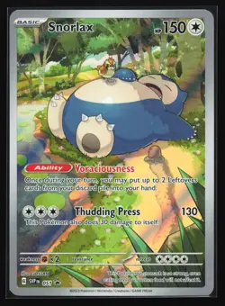 Pokemon Snorlax SVP 051 Mew EN-151 ETB Full Art Holo Black Star Promo NM - Image 1