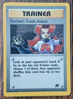 Pokemon TCG Rocket's Sneak Attack 72/82 Rare Card Team Rocket Non-Holo 1st Ed LP - Image 1