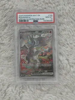 PSA 10 Reshiram Ex #166 2025 Pokemon Wht White Flare 154031691 - Image 1