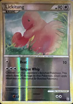 Lickitung 66/102 Common HGSS Triumphant Reverse Holo Lightly Played - Image 1