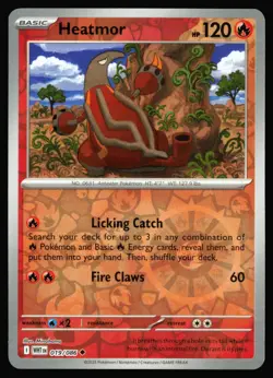 Heatmor 019/086 Uncommon White Flare Pokemon Reverse Holo Near Mint - Image 1