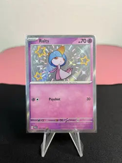 Ralts 153/091 Pokemon SV: Paldean Fates Shiny Rare Holo - MINT - Image 1